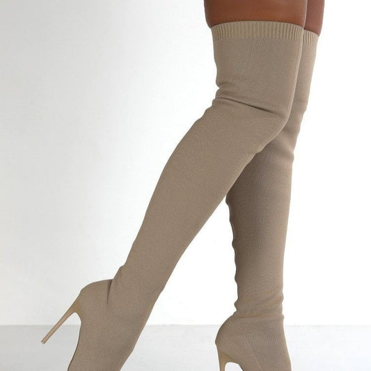 Fashion Flying Woven Knee Socks Women